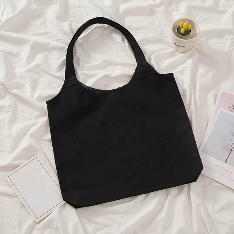 Sac fourre-tout en toile de couleur unie des années 90, sac à bandoulière pour les trajets quotidien