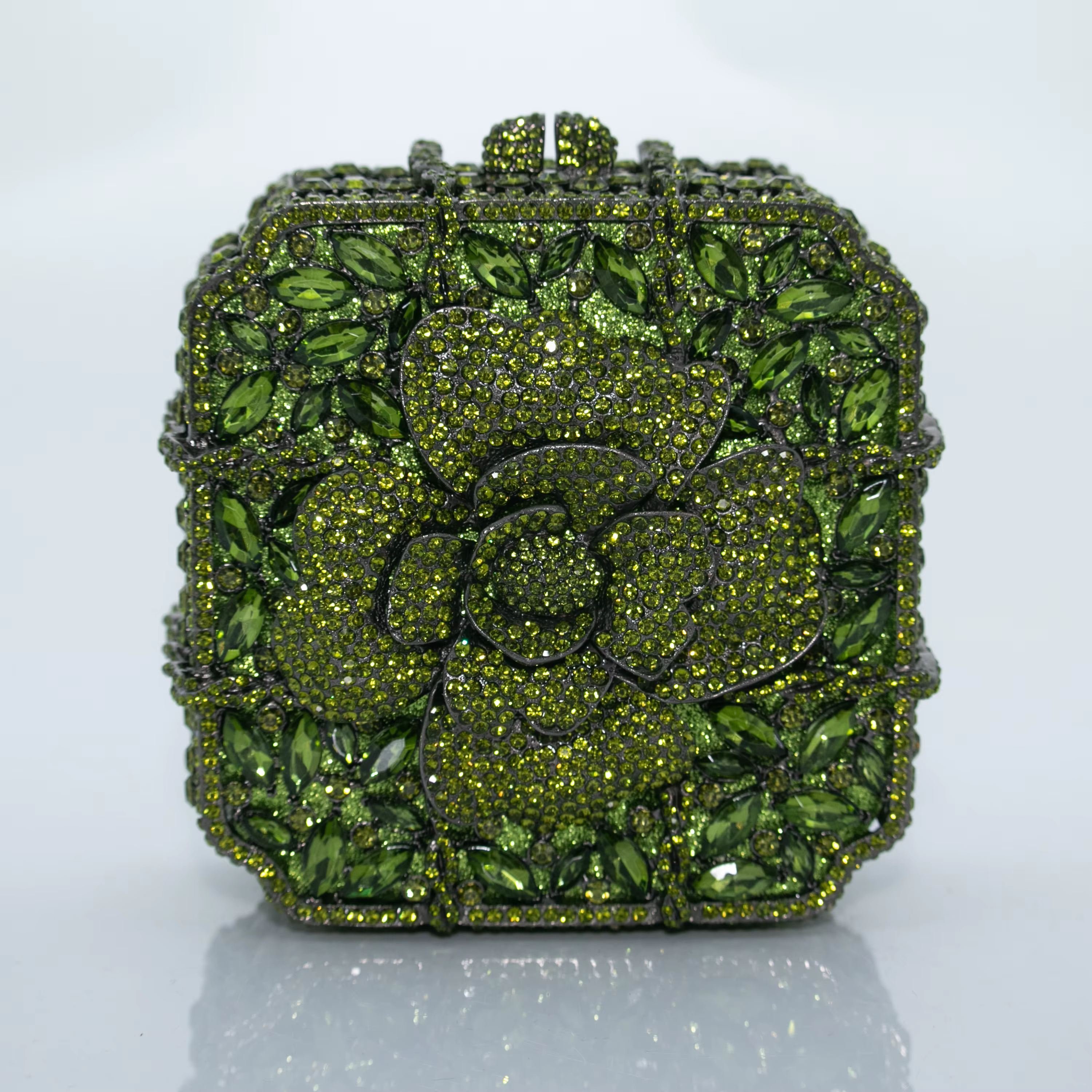Pochette de luxe florale en cristal, sac de soirée en strass, sac à main en cristal pour femme, sac 