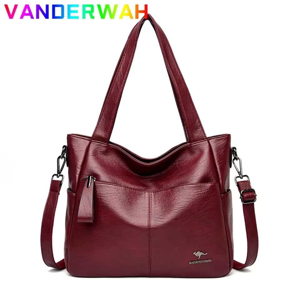 Sacs à main de marque en cuir souple véritable pour femmes, sacoche à poignée supérieure, fourre-tou