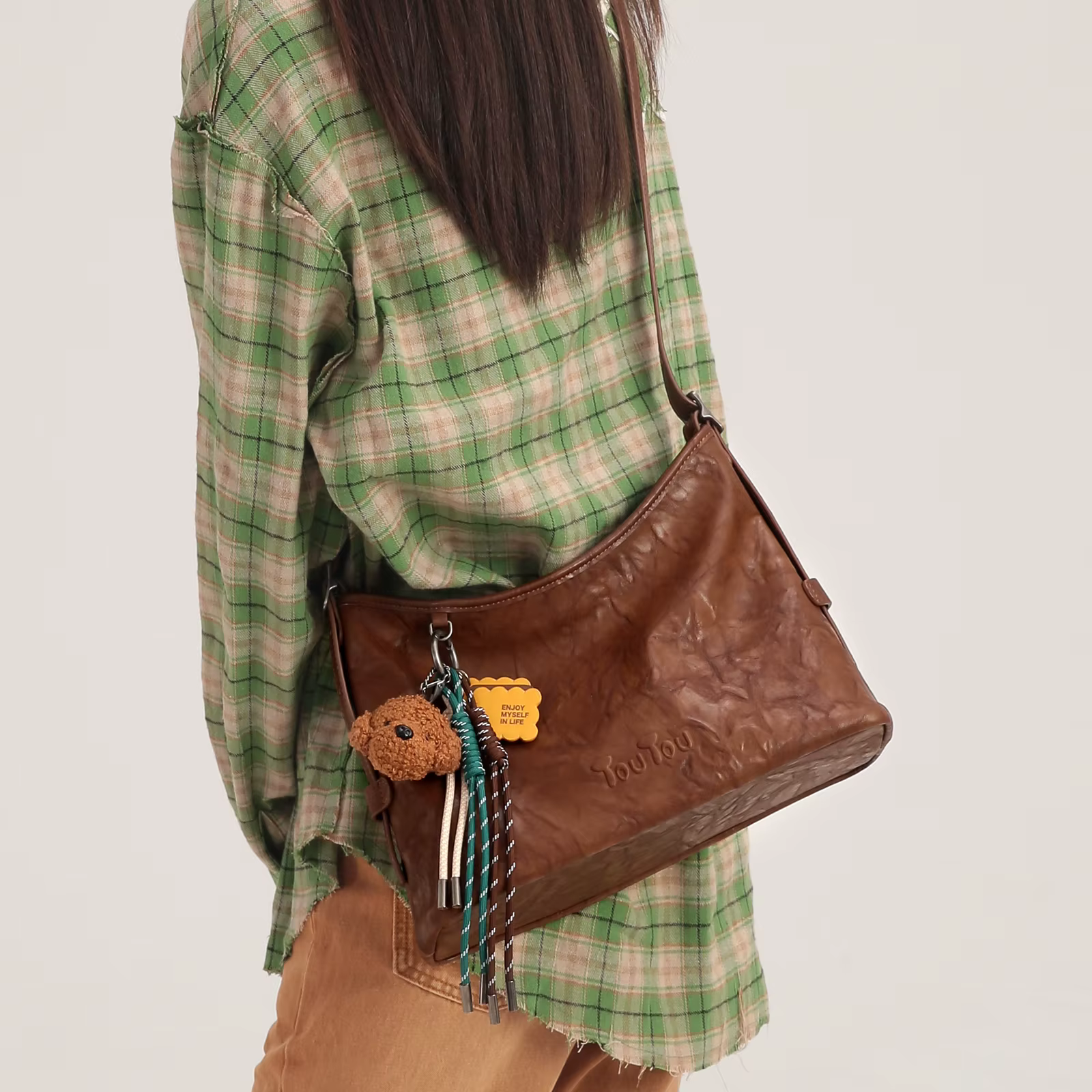 TOUTOU – sacs à bandoulière originaux pour femmes, sac fourre-tout imitant le cuir tanné végétal, sa