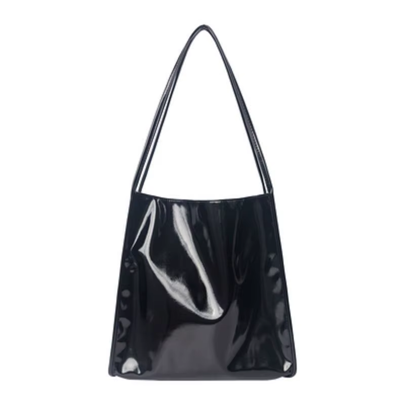 Sacs à main en cuir verni pour femmes, fourre-tout décontracté vintage, sac à provisions pour dames,