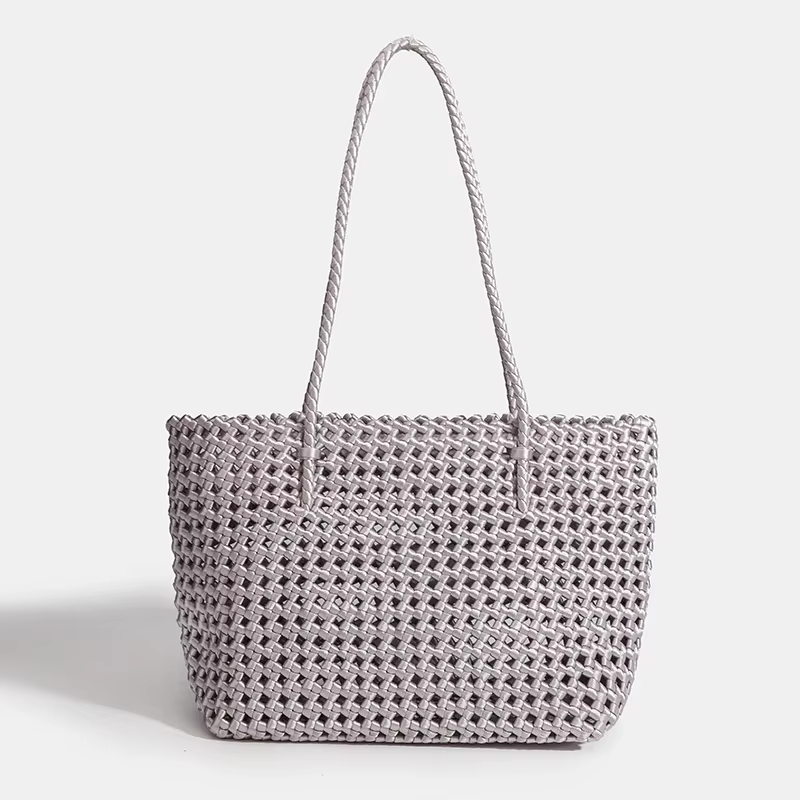 Sac seau en Nylon pour femmes, sac à main à bandoulière tissé, fourre-tout de luxe de styliste, tail