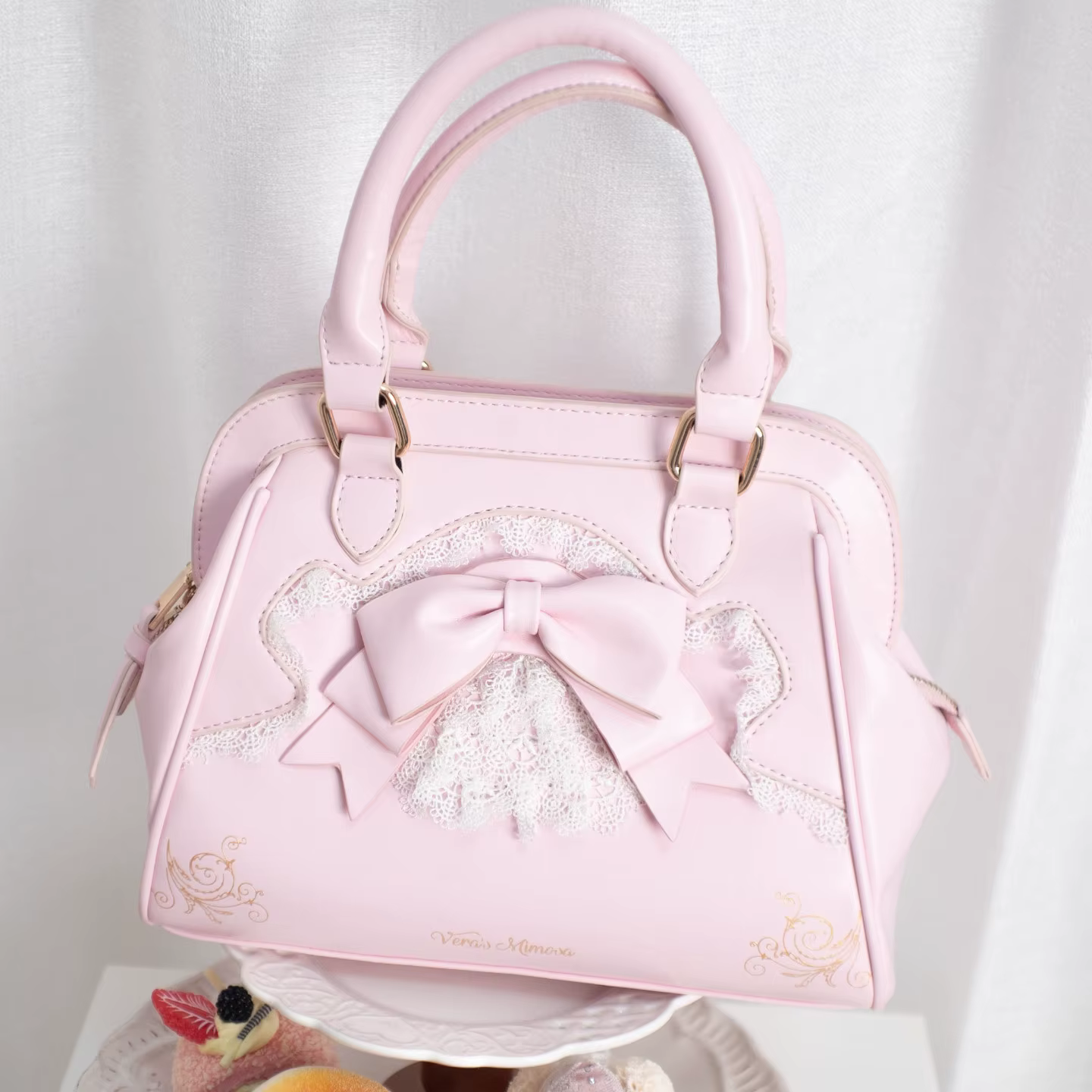 Sac fourre-tout grande capacité Lolita en dentelle avec nœud, élégant et mignon, nouvelle collection