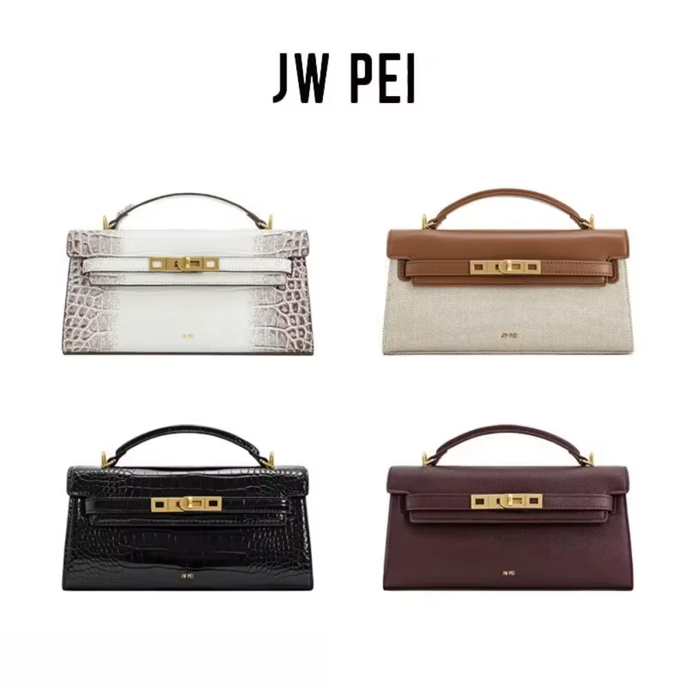 Sac à main JW PEI en cuir gaufré crocodile, sac de luxe convertible pour femme, sac bandoulière et s