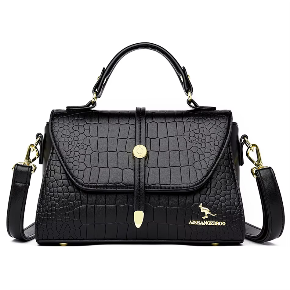 Sacs à bandoulière en cuir de Crocodile pour femmes, sacoche de luxe de styliste, sacs à main et bou