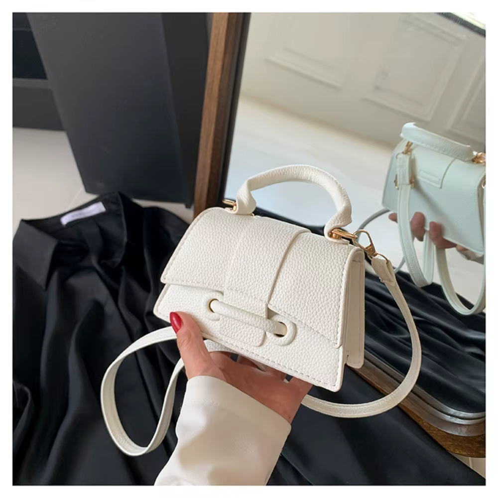 Lovito – sac fourre-tout sportif uni pour femmes, fourre-tout à bandoulière avec boucle carrée, peti
