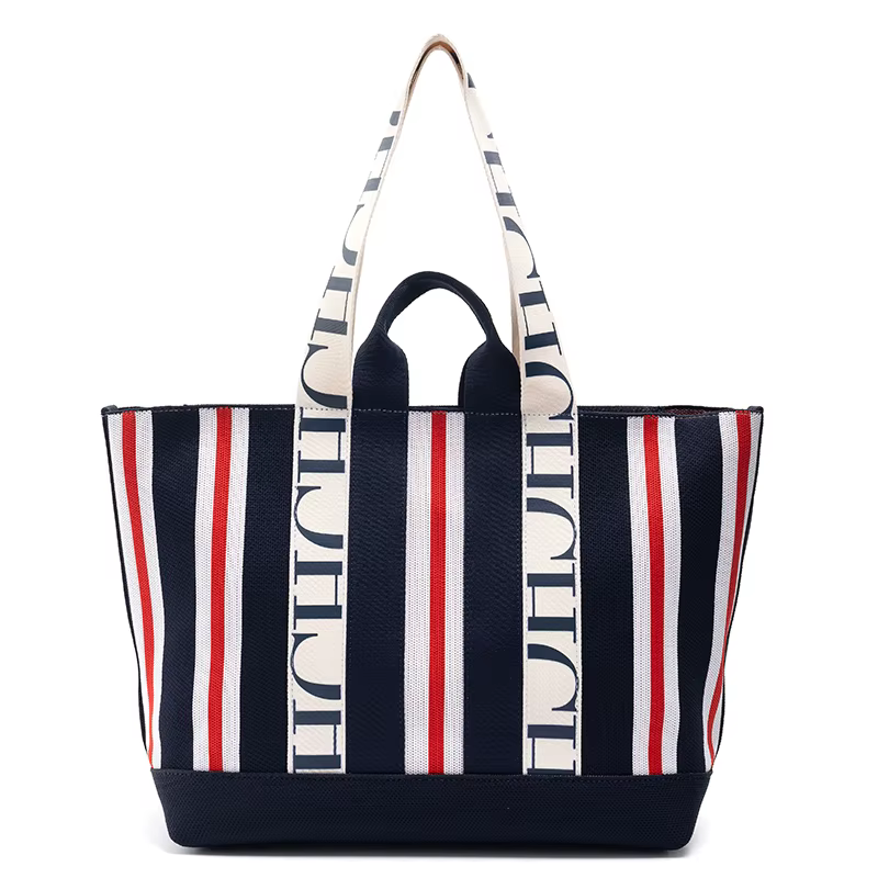 CH classique dames sac à bandoulière grande capacité banlieue Style dames sac fourre-tout Simple ray