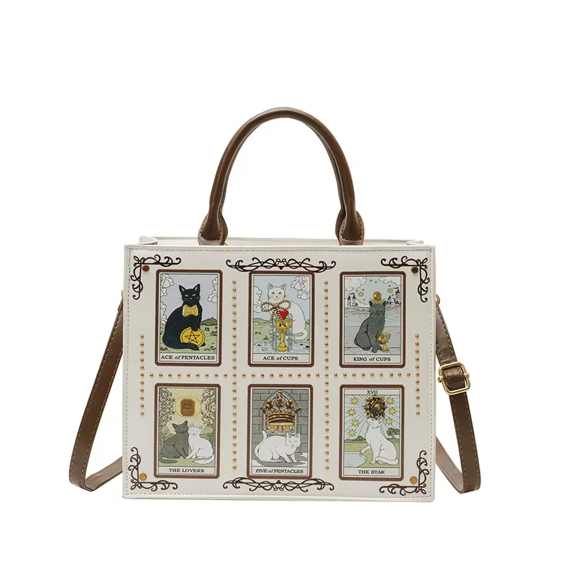 Nouveau Sac à Main Tote Cat Elf Élégant et Polyvalent pour Femme, Sac Bandoulière Tendance Fantaisie