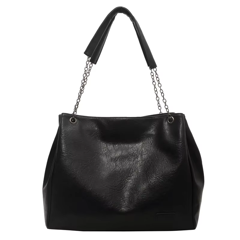 Sacs à fermeture éclair en PU pour femmes, grande capacité, haute qualité, américains, dames, concis
