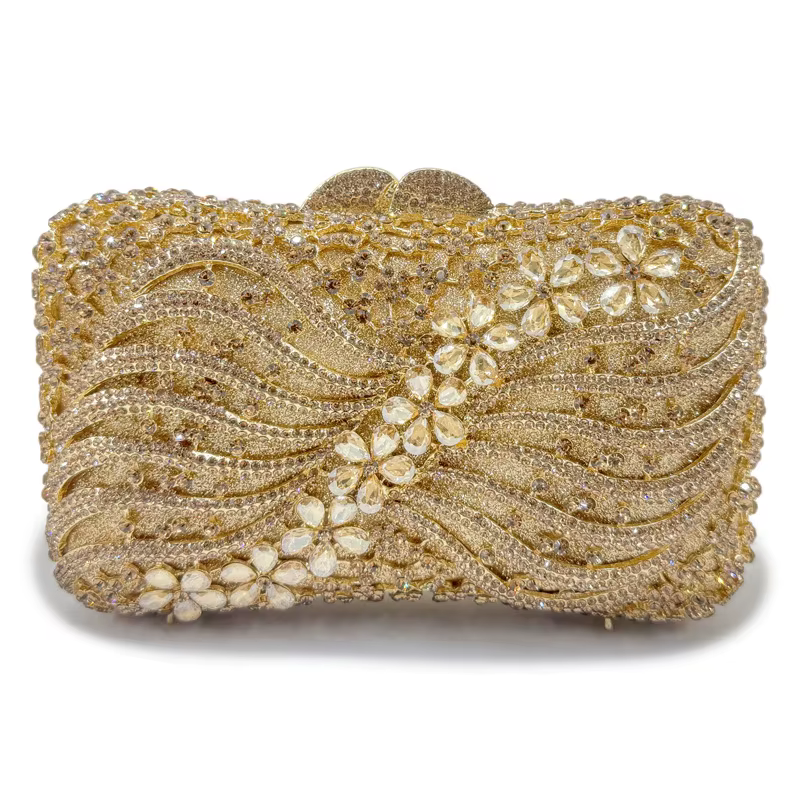 Boutique femmes cristal pochette sacs de soirée de mariage strass sacs à main dames Gala dîner or sa