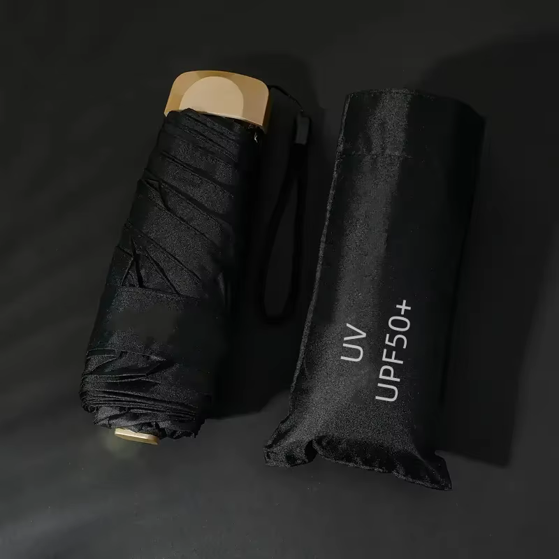 Mini parasol petite poche pluie voyage parapluie vinyle pliant parapluie Protection UV parasol poche