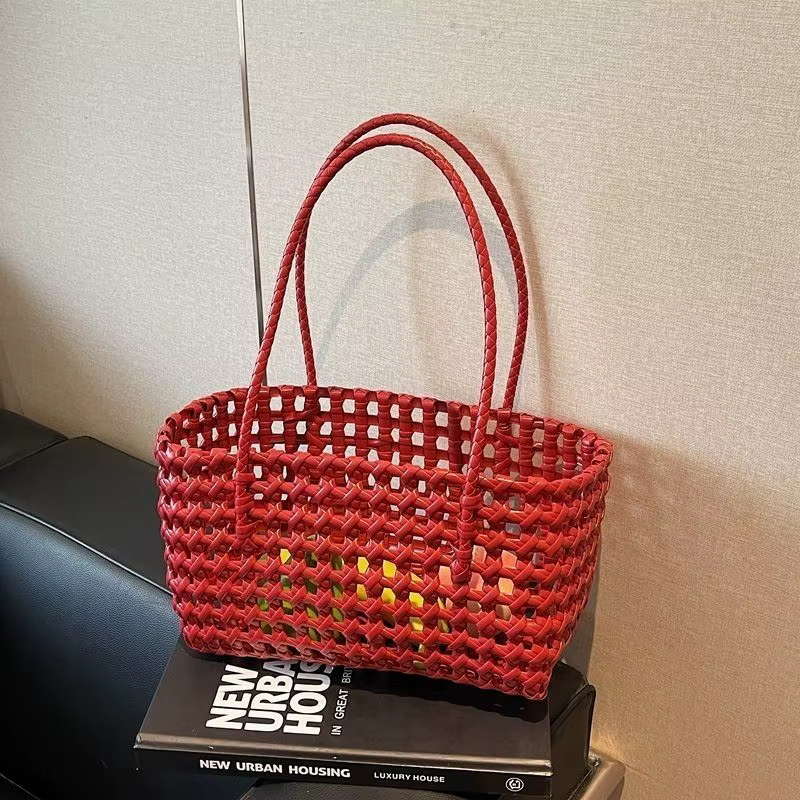 Sac à main en paille tressé à la main pour femme, sac de plage d'été, sac de voyage, sac à bandouliè