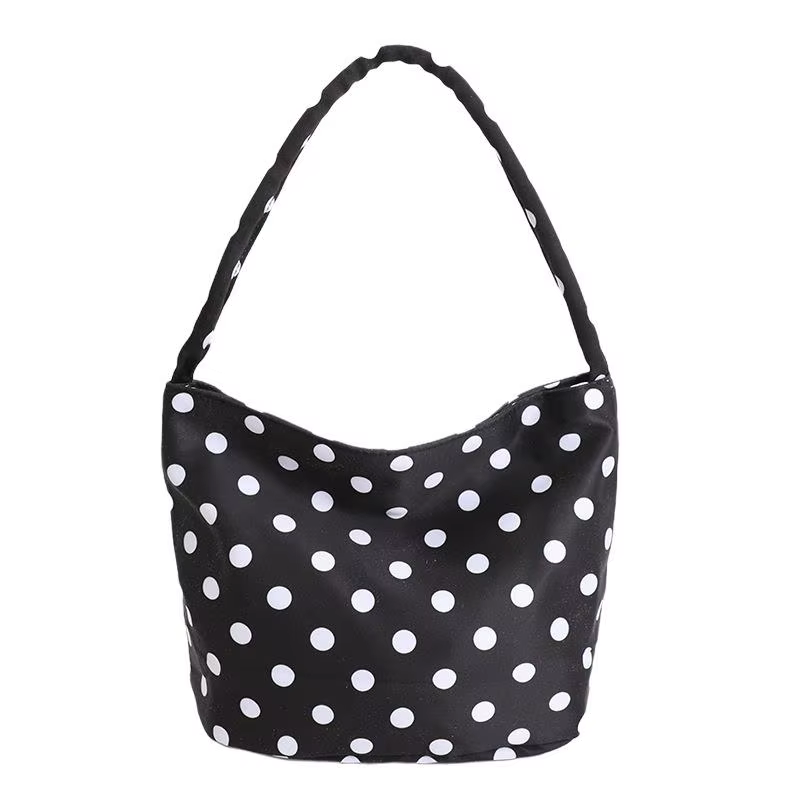Sac fourre-tout tendance à pois pour femmes, sac à main spacieux, idéal pour les voyages ou le burea