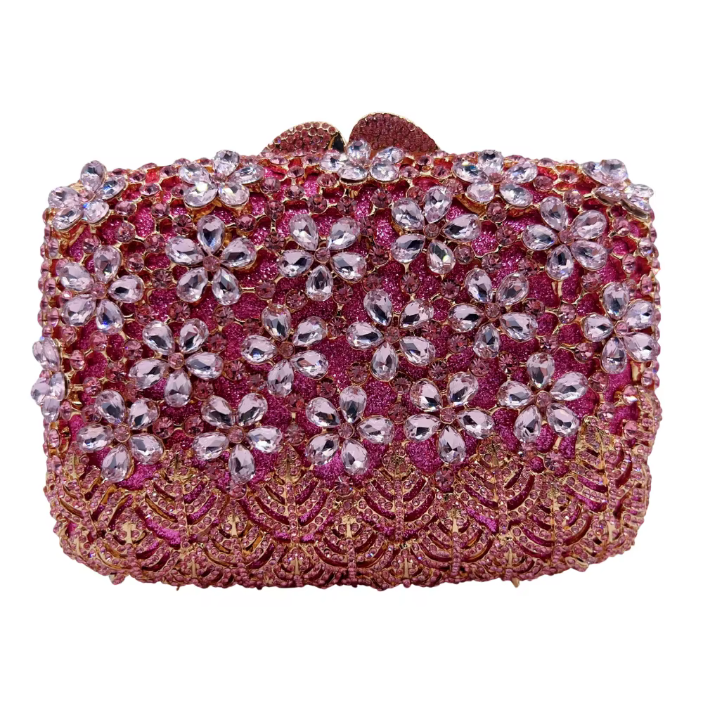 Sac en pierre nouveau lilas incrusté de diamants sac de dîner banquet fête mariage diamant femmes sa