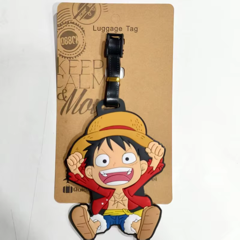 Étiquette de bagage créative One Piece Sanji Portgas·D·Ace Roronoa Zoro Nami, étiquette anti-perte p