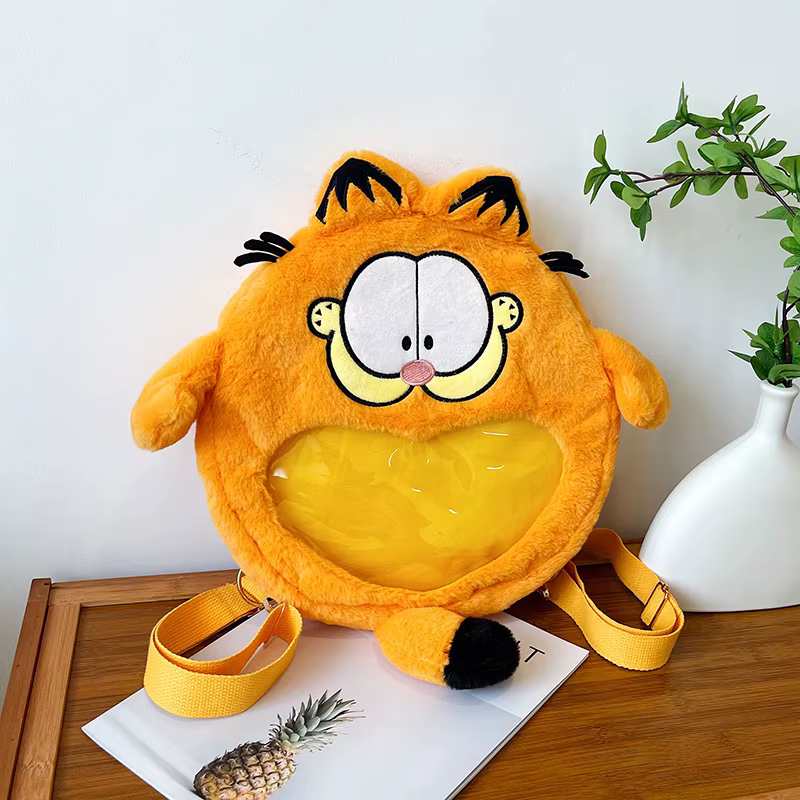 Nouveau sac à bandoulière Garfield, grande capacité, design créatif en forme de personnage d'anime,