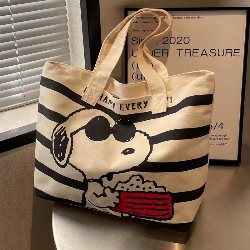 Sac à main pour femme, sac en toile Snoopy, sac à main tendance, nouveau sac fourre-tout de grande c
