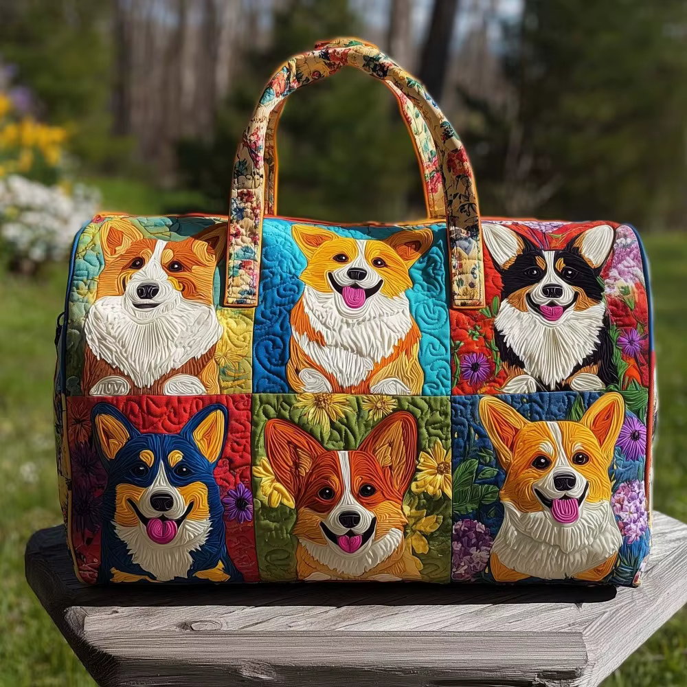 Sac fourre-tout pour femmes avec motifs de chiens, sac à bandoulière en toile imprimé en 3D, grande