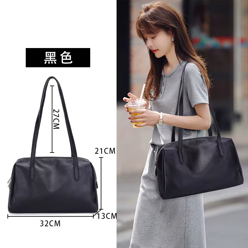Sac fourre-tout en cuir souple tanné végétal pour femme, grande capacité, sac à bandoulière décontra