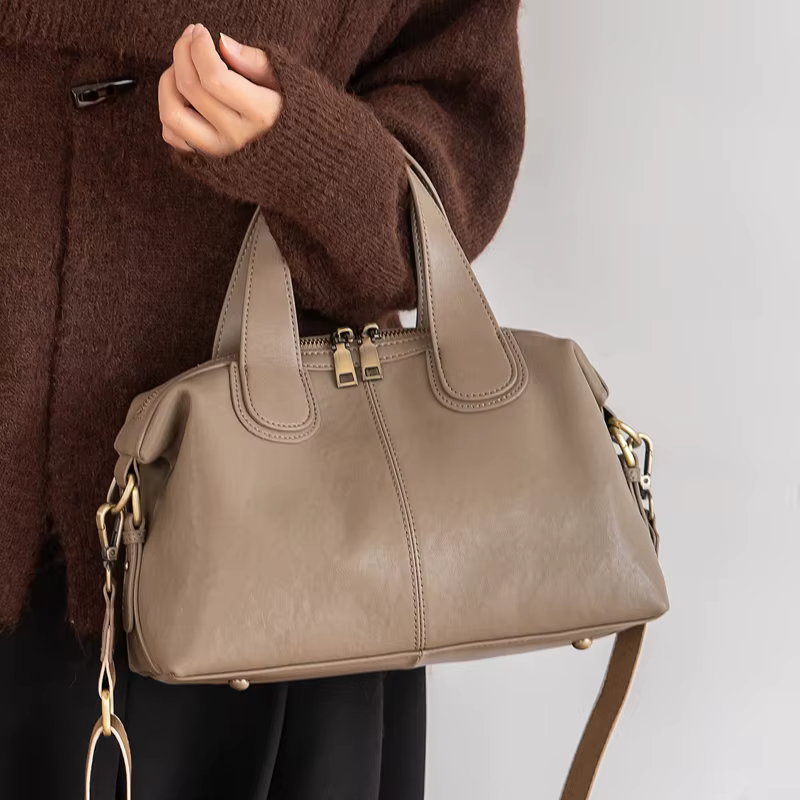 Sac à bandoulière en cuir souple de haute qualité pour femmes, nouveau design, sac à main en cuir de