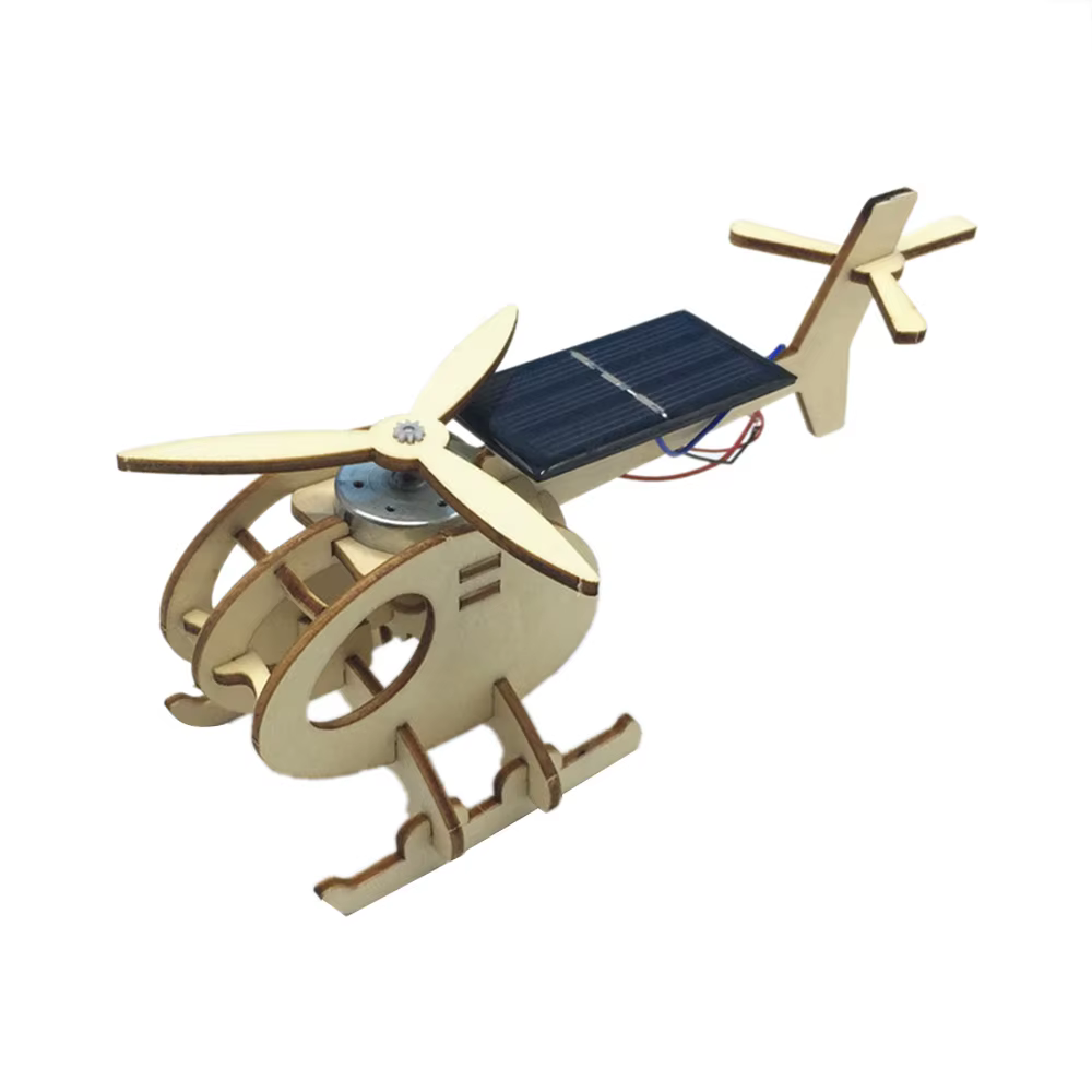 Mini avion solaire hélicoptère bricolage modèles et jouet de construction Science et éducation modèl
