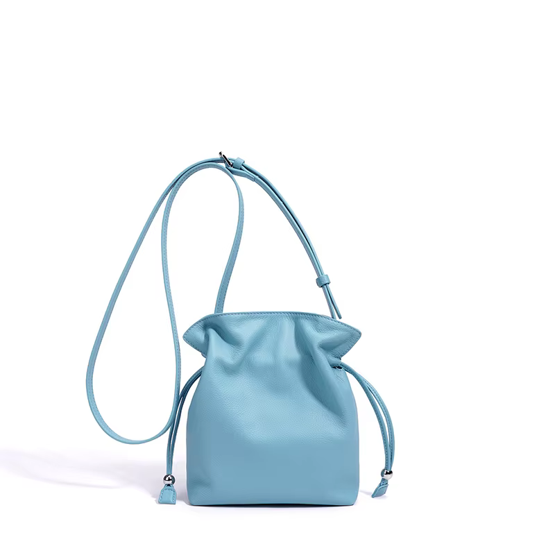 Sac nuage de marque en cuir souple avec fermeture à cordon, mini sac carré porte-bonheur, portefeuil