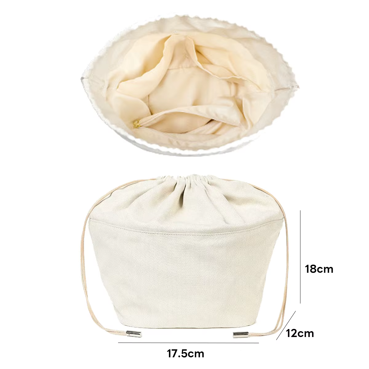 [Sans sac] Organisateur de sac à cordon avec bandoulière pour sac Picotin en paille tressée, support