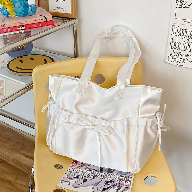 Lolita Kawaii JK Pearl Light Déformle Bowvétérans t Sac initié, Sac à main japonais pour lycéennes, 