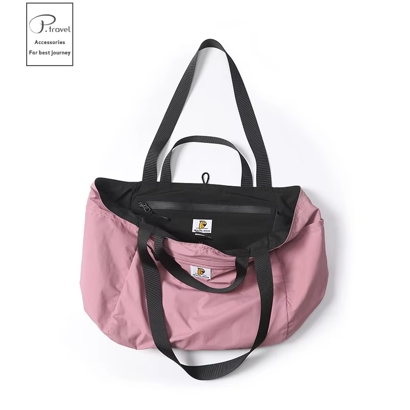 Sac fourre-tout en nylon lavé pour femmes, réversible, léger, grande capacité, sac à main à bandouli