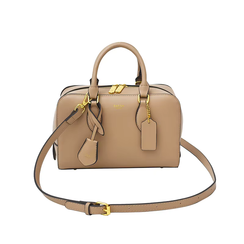 Sac bandoulière rétro minimaliste en cuir de veau, sac de maquillage Boston, sac à bandoulière pour 