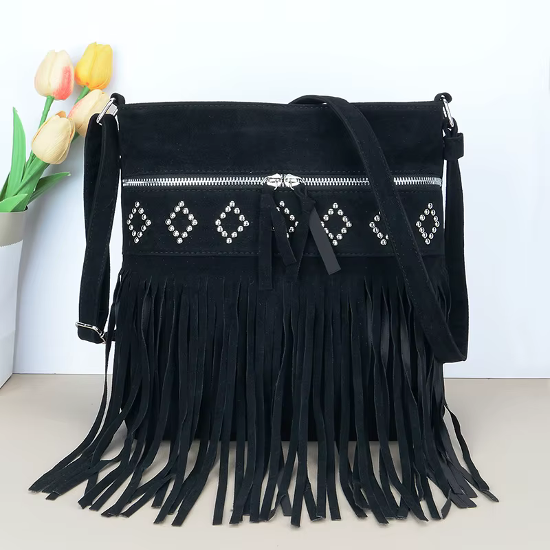 Sac à franges de grande capacité pour femmes, sacs à bandoulière en Faux daim, sacs à main décontrac