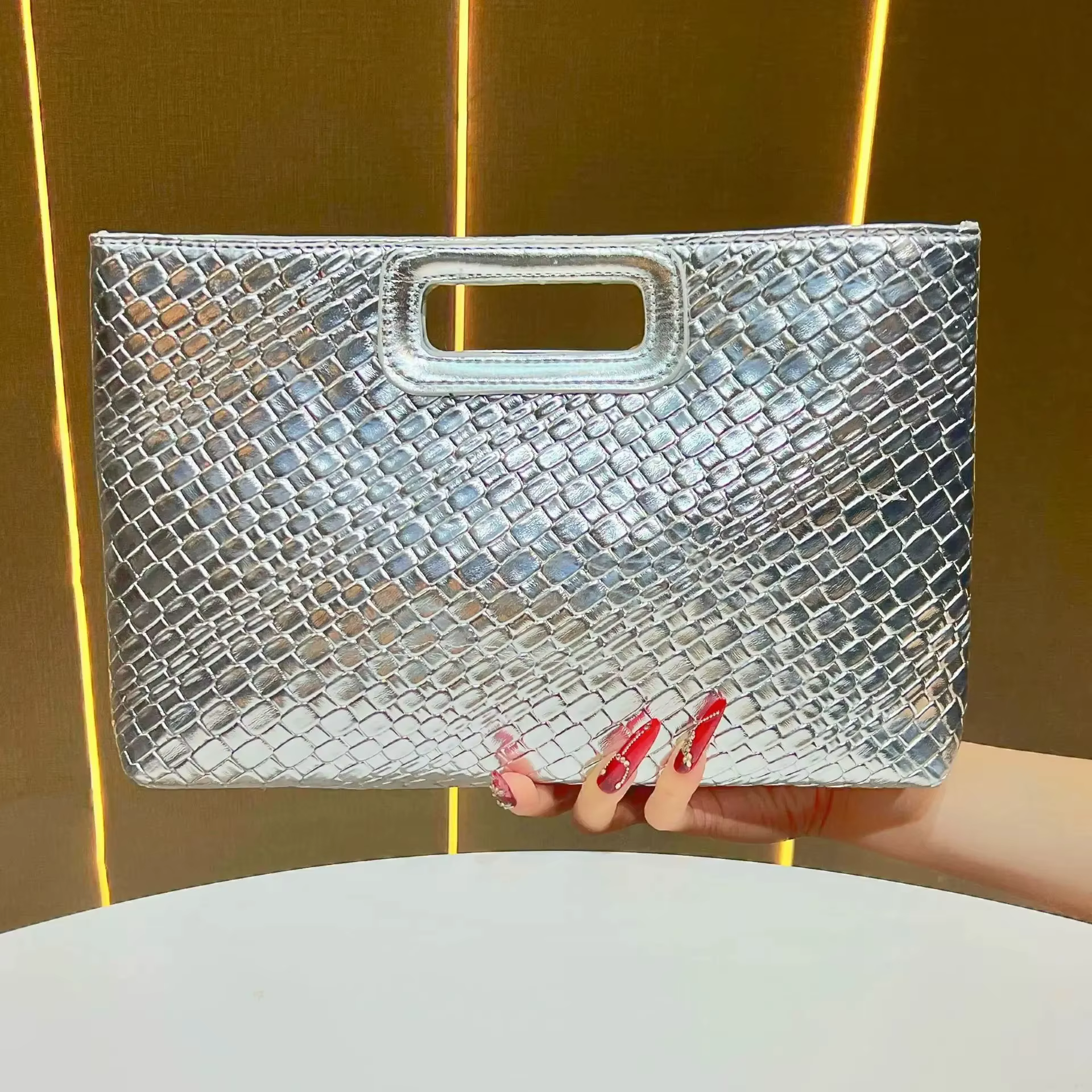 Sac de soirée à la mode pour femmes, sac à bandoulière léger de luxe, doublure en Polyester, extérie
