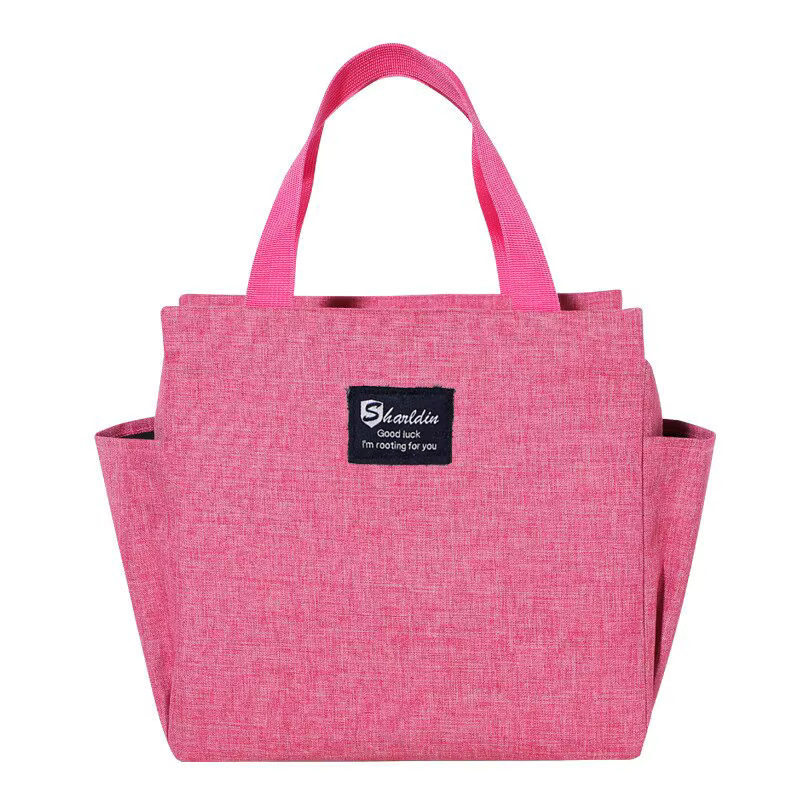 Sac Thermique DoublePocket Déjeuner Sac LargeCapacity Étudiants Repas Épais En Aluminium Feuille Por