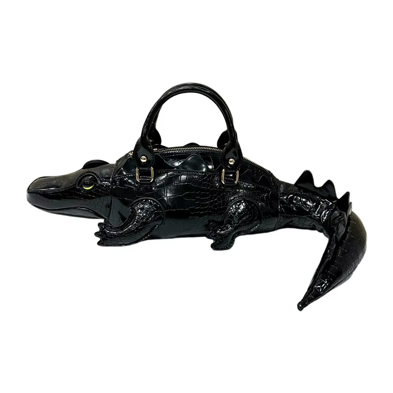 Sac à main créatif en forme de Crocodile, sac à bandoulière en cuir de bonne qualité à la mode, saco