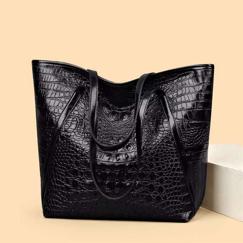 Sac fourre-tout Simple et polyvalent imprimé Crocodile, sac à main de grande capacité, sac à bandoul