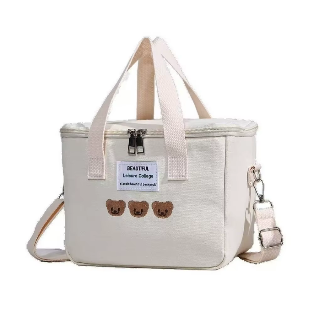 Sac en toile pour maman, sac à bandoulière simple multifonctionnel de dessin animé, conteneur de dîn