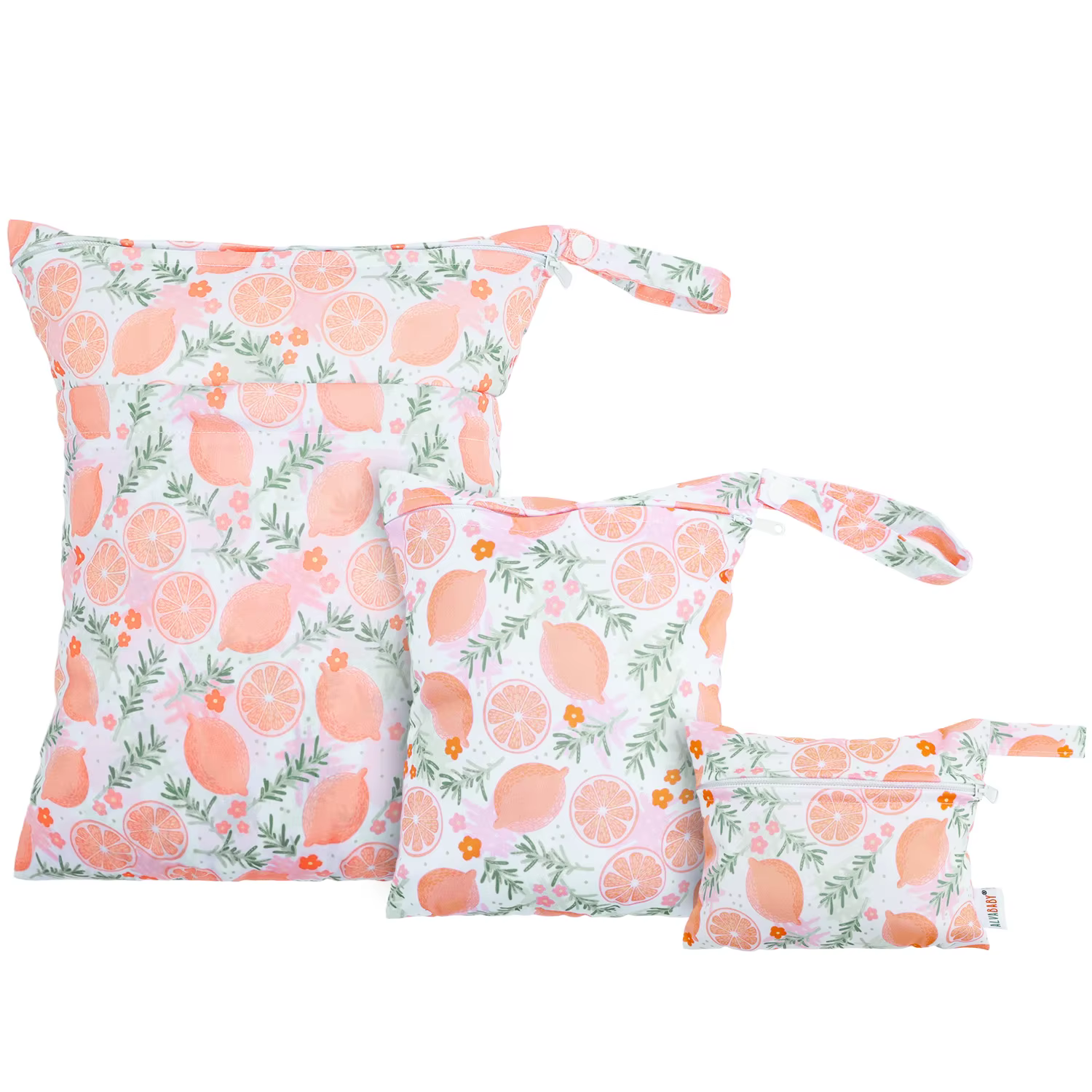 ALVABABY 3 pièces sac sec et humide pour couches portables imperméable réutilisable avec poche zippé
