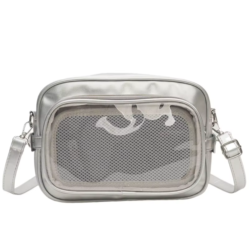 Petit sac Itabag en cuir PU souple, sacs bandoulière avec plaque de présentation pour badges, sacs à