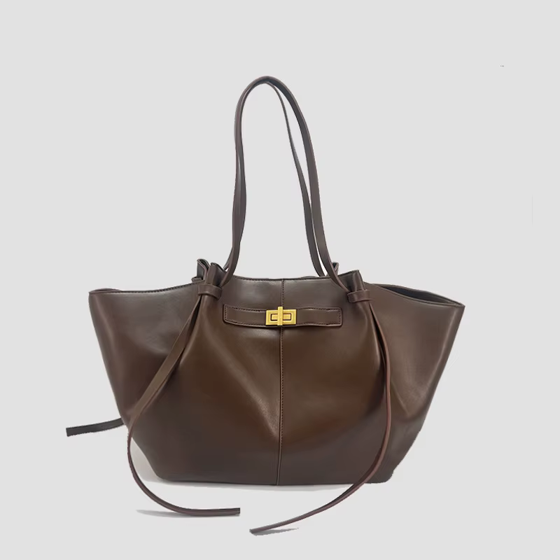 Sacs à main trapèze de grande capacité pour femmes, sacs à bandoulière de styliste avec serrure en m