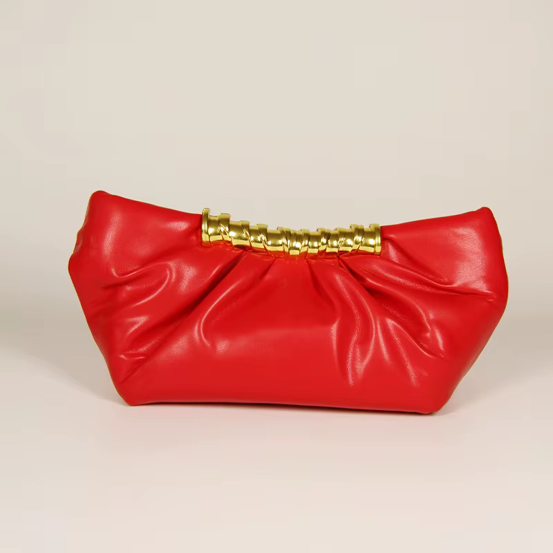 Sac de soirée de luxe en métal en forme de nuage, sac à bandoulière pour femme en PU avec élément pl
