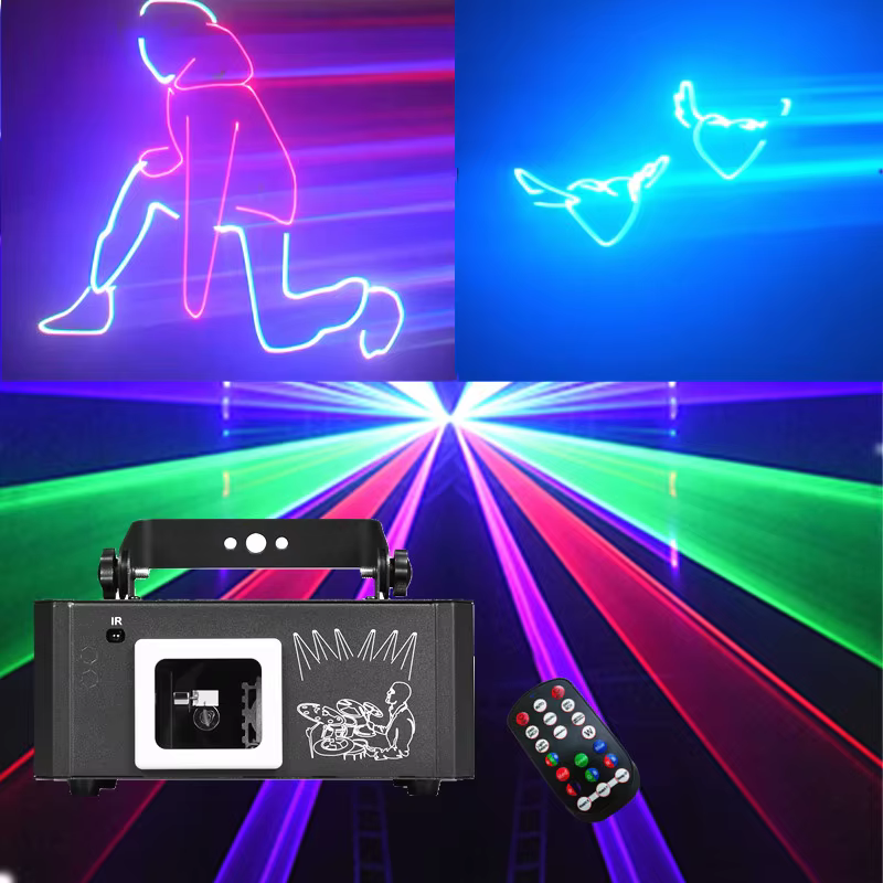Lumière de fête DJ, lumière disco, animation 3D, lumière laser, activation sonore, DMX, projection d