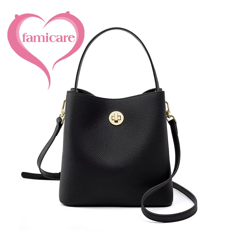 Sac à main en cuir véritable pour femmes, sacoche pour les déplacements, panier à légumes, sac à ban