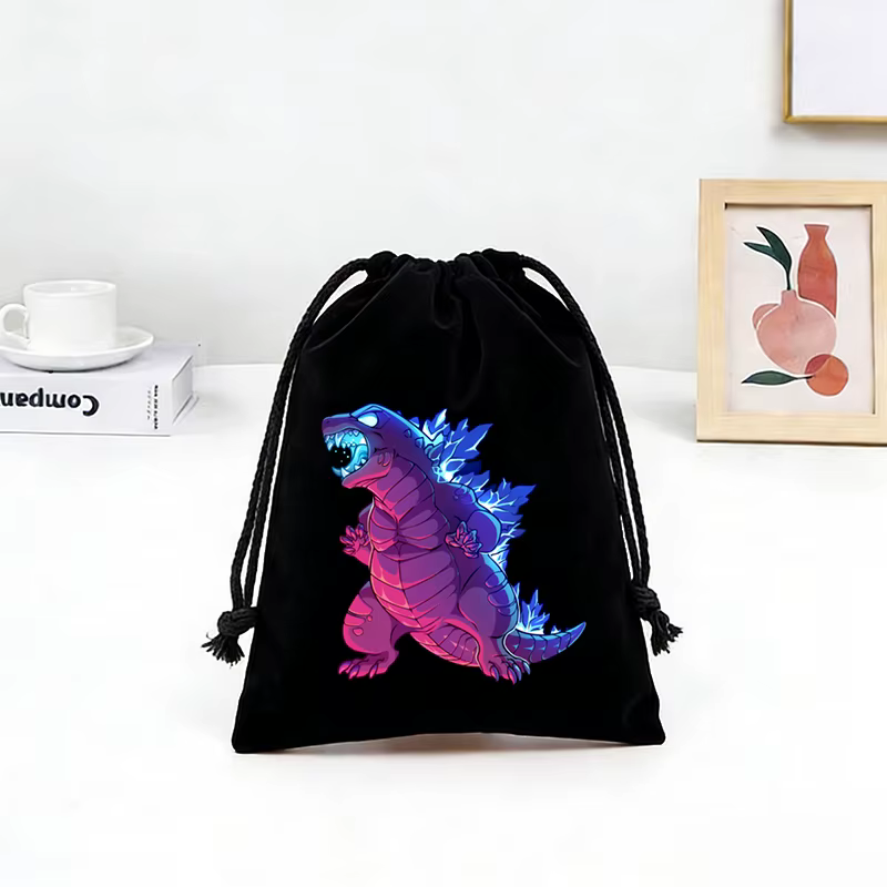 Sac à cordon Godzilla et Kong, imprimé dessin animé, pour le sport, les enfants, les garçons, les ét