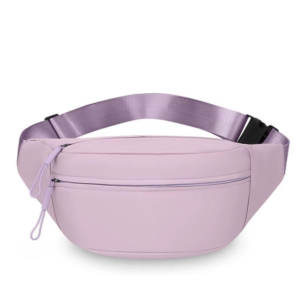 Sac de poitrine imperméable à double poche, sac banane de sport, sac bandoulière double couche coule