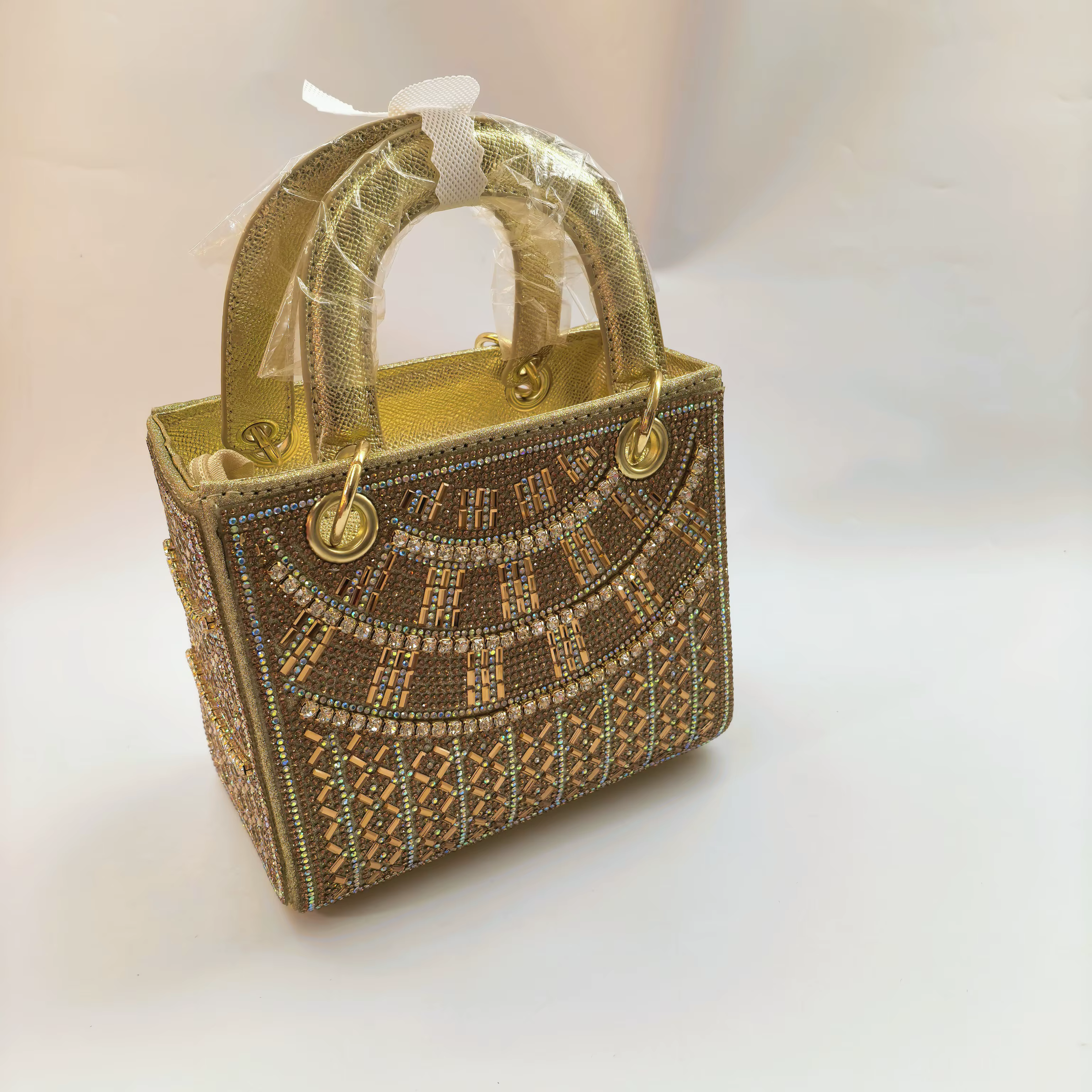 Sac à main carré de luxe orange 2026 pour femme, orné de strass, pochette de soirée scintillante ave