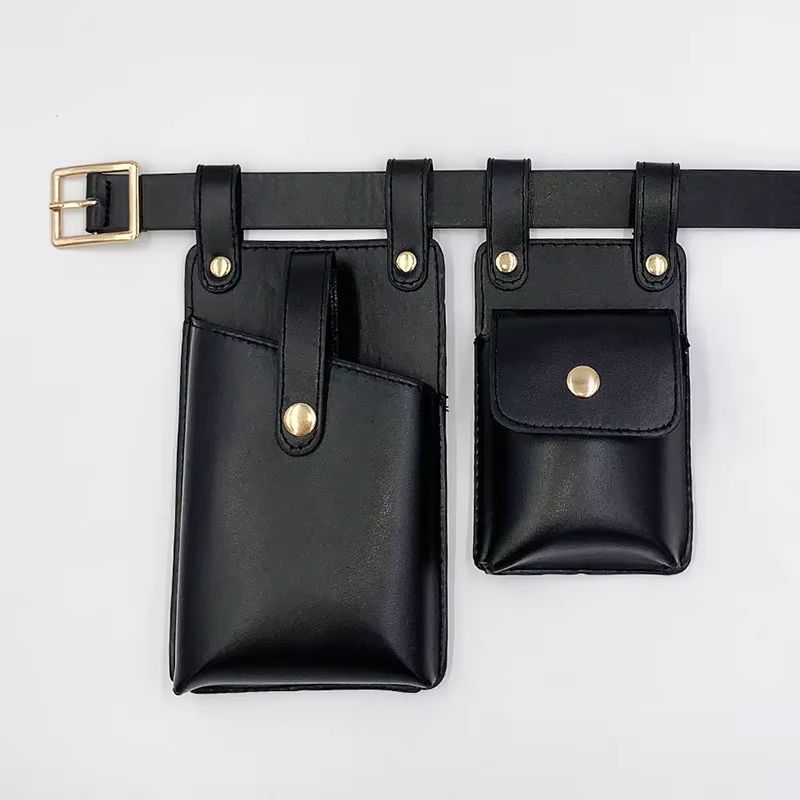 Sac de ceinture 2 pièces pour femmes, sacs de taille tactiques de luxe de styliste, sac banane à rab