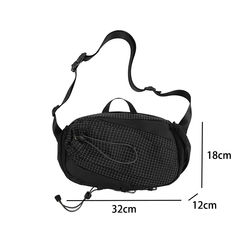 Sac bandoulière léger en nylon à carreaux, petit sac de sport décontracté et polyvalent, nouvelle mo