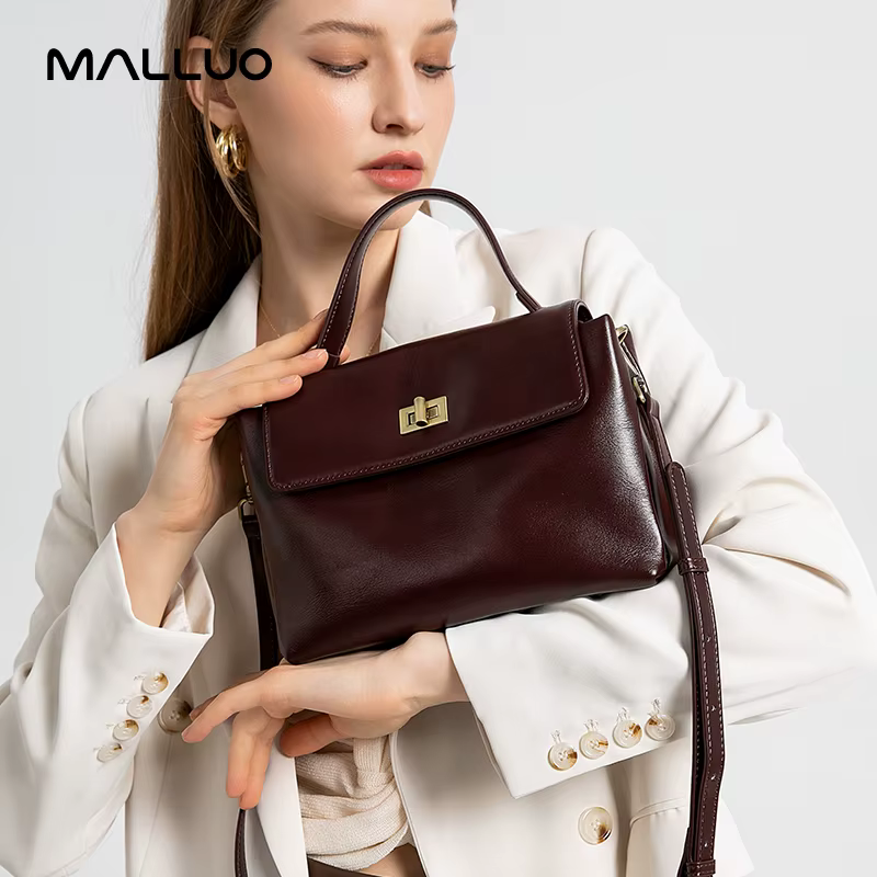 Sac à bandoulière en cuir véritable de vache pour femmes, sacs à main rétro en cuir de vache naturel