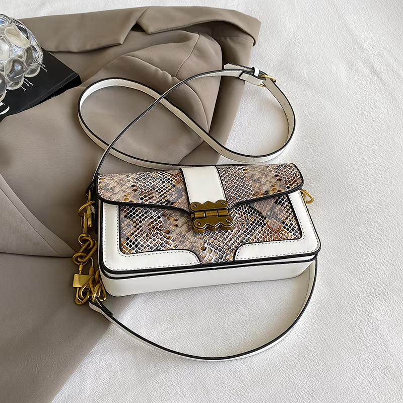 Sacs à bandoulière carrés en cuir pour femmes, sacs à main sous les bras pour dames, petits sacs à m