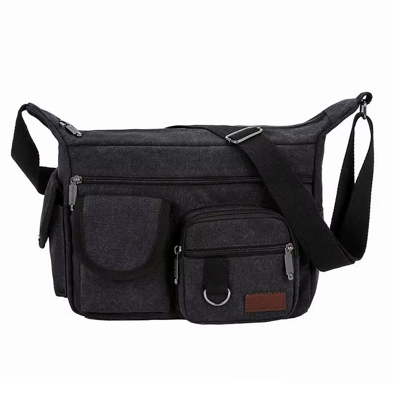 Nouveau Nouveau sac à bandoulière multi-poches sac de messager pour étudiant voyage sac casual